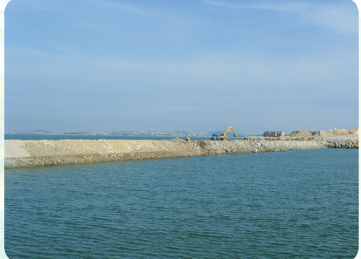 上海宝钢围堤排水工程